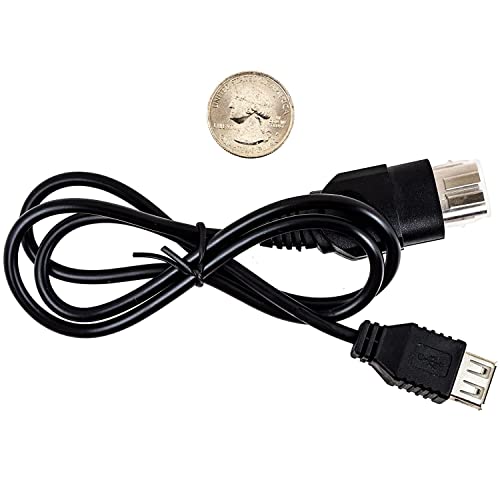 risingsaplings PC Female USB Converter Adapter Cable Cord for Original Xbox Console Gen.1 Console about 30.5in Length (2 PCS) - Image 5