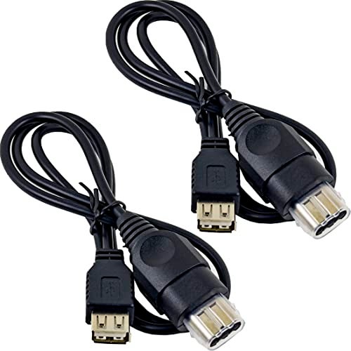 risingsaplings PC Female USB Converter Adapter Cable Cord for Original Xbox Console Gen.1 Console about 30.5in Length (2 PCS) - Image 1