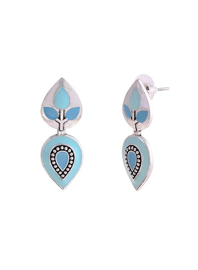 VOYLLA Bagh E Fiza Elegant Leaves Drop Earrings - Image 3