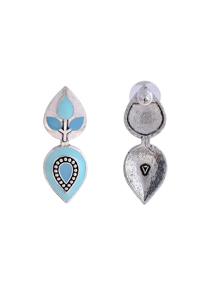 VOYLLA Bagh E Fiza Elegant Leaves Drop Earrings - Image 4