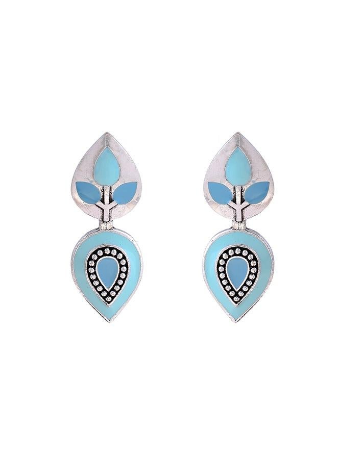 VOYLLA Bagh E Fiza Elegant Leaves Drop Earrings - Image 2