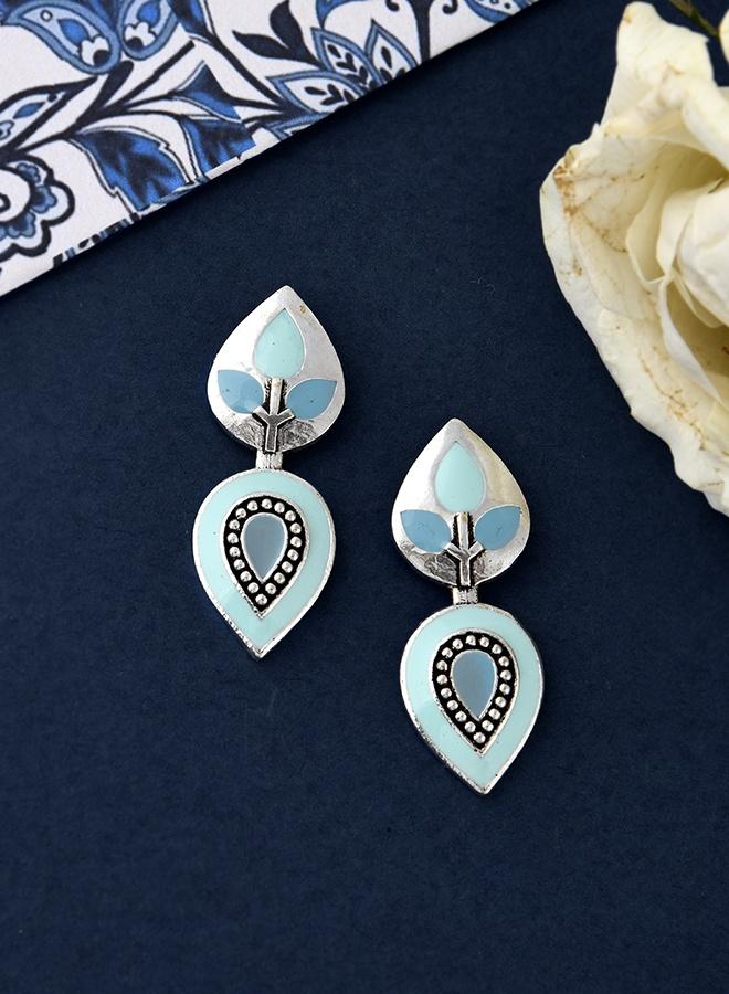 VOYLLA Bagh E Fiza Elegant Leaves Drop Earrings - Image 1