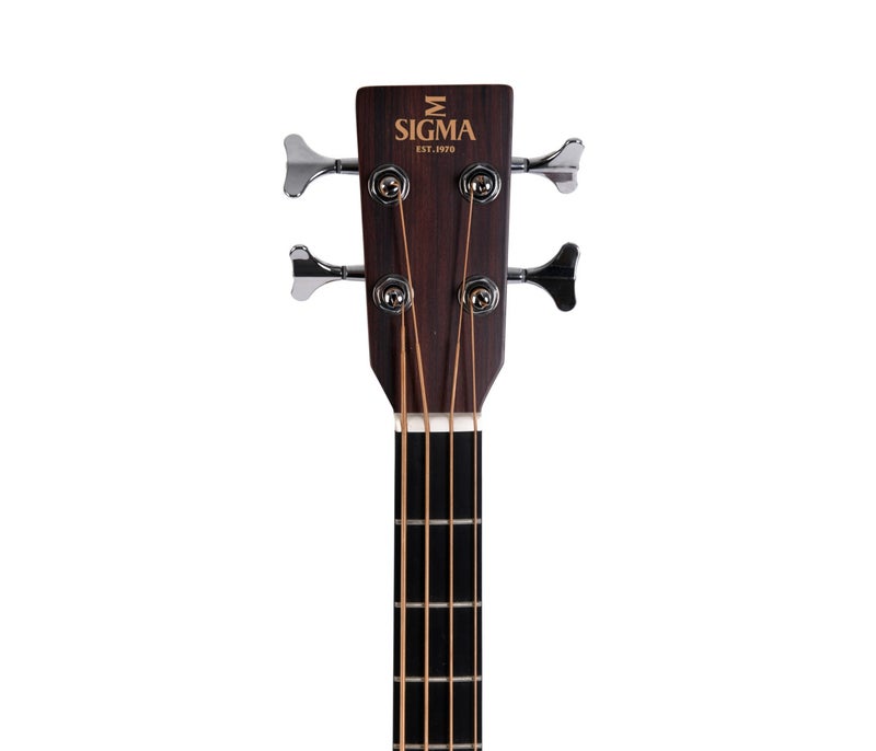 Sigma Guitars BME J-14 Fret Solid Top Sitka Spruce Semi-Acoustic Bass - 4 String - Image 4