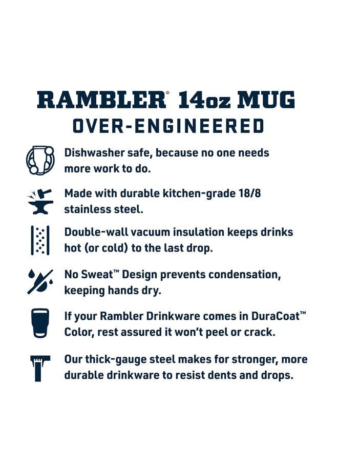 YETI Rambler 14 oz Stackable Mug, Vacuum Insulated, Stainless Steel with MagSlider Lid, Charcoal - Image 5