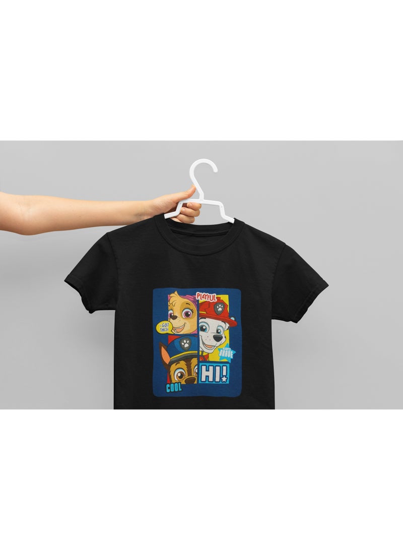 ZOOM PAW PATROL Kids T-Shirt with Colorful Character Print for Everyday Wear