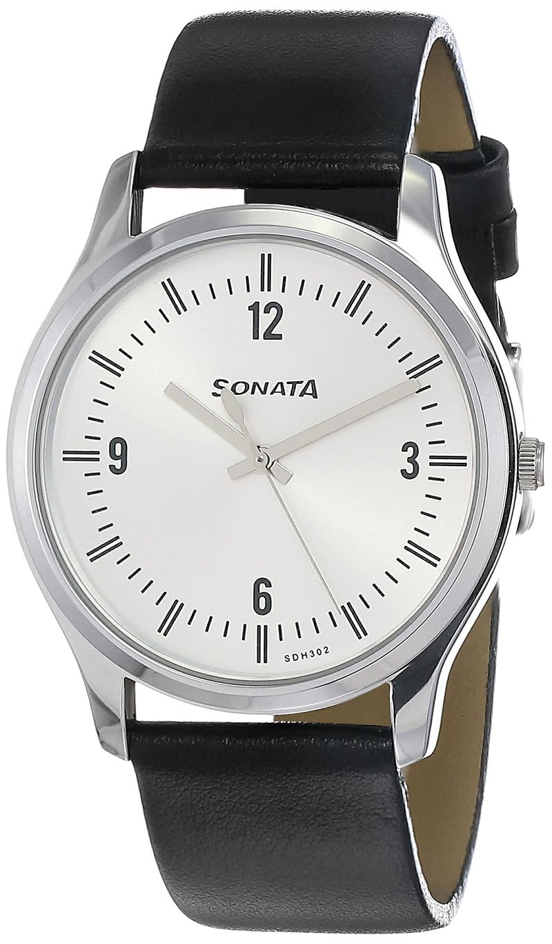 Sonata Essentials Analog Silver Dial Men's Watch-NN77082SL01W/NP77082SL01W - Image 4