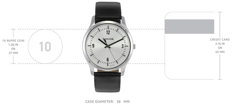 Sonata Essentials Analog Silver Dial Men's Watch-NN77082SL01W/NP77082SL01W - Image 3
