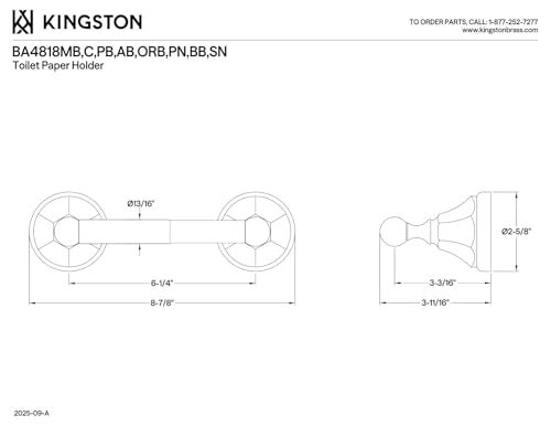 Kingston Brass BA4818AB Metropolitan Toilet Paper Holder Antique Brass - Image 3