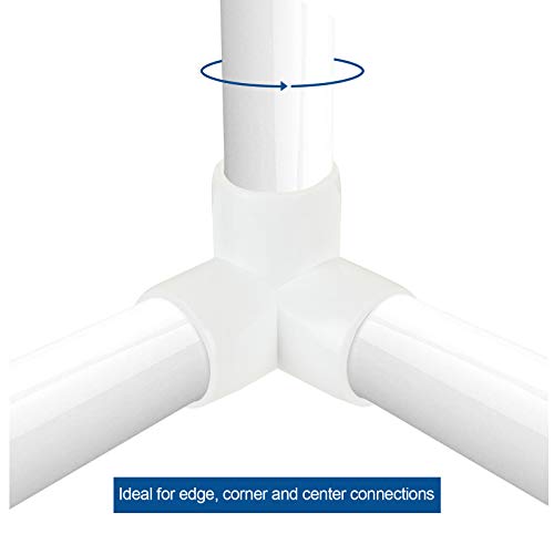 MIVIDE 24Pack PVC 1/2 Inch 3 Way Elbow Fittings, White, SCH40 PVC Pipe Fittings, Furniture Grade, UV & Impact Resistant - Image 3