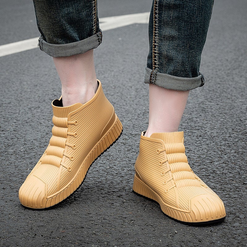 Rain Boots For Men And Women, Versatile Casual Short-Tube Waterproof Shoes, Warm, Non-Slip, Wear-Resistant, Comfortable Outer Rain Boots, - Image 5