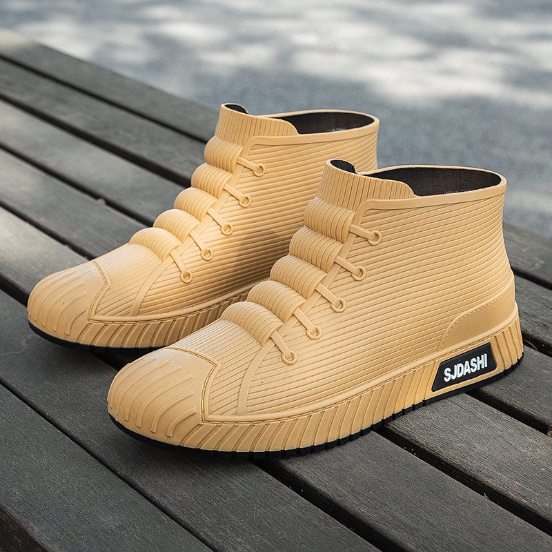 Rain Boots For Men And Women, Versatile Casual Short-Tube Waterproof Shoes, Warm, Non-Slip, Wear-Resistant, Comfortable Outer Rain Boots, - Image 1