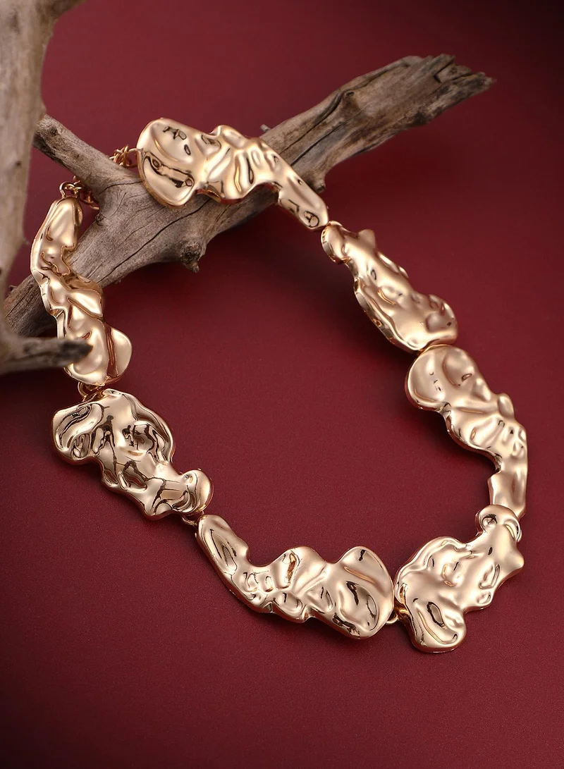 SOHI Molten Shape Necklace