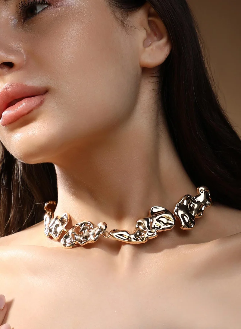 SOHI Molten Shape Necklace