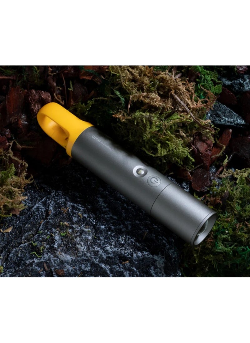 HOTO - HOTO Flashlight Lite | Zoomable Torch with 5 Modes (SOS & Strobe) | USB Rechargeable Extremely Bright 1000 Lumen Torch with Diffuser & Portable Carabiner Hook | Flashlight for Camping, Hiking, Emergency - Image 1