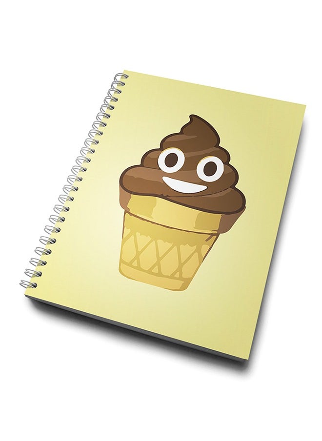 LOUD UNIVERSE - Ice Cream Emoji Spiral Hardcover Notebook - Image 1