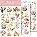CATaireen Spring Easter Crafts Rub On Transfers Sticker Vintage Floral Farm Rabbit Cow Decal DIY Egg Cute Bunny Use for Fabric Clay Paper Wood Holiday Scrapbooking Embellishments Larger 3 Sheets - Image 2