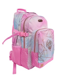 PAUSE Pink Colored School Bag for Girls with 2 Compartments  - Image 2