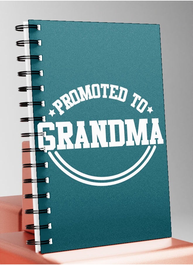 LOUD UNIVERSE - Notebook Spiral A4 Promoted to Grand ma A4 Journal Promoted to Grand Mother New Grand Parents Gift - Image 1