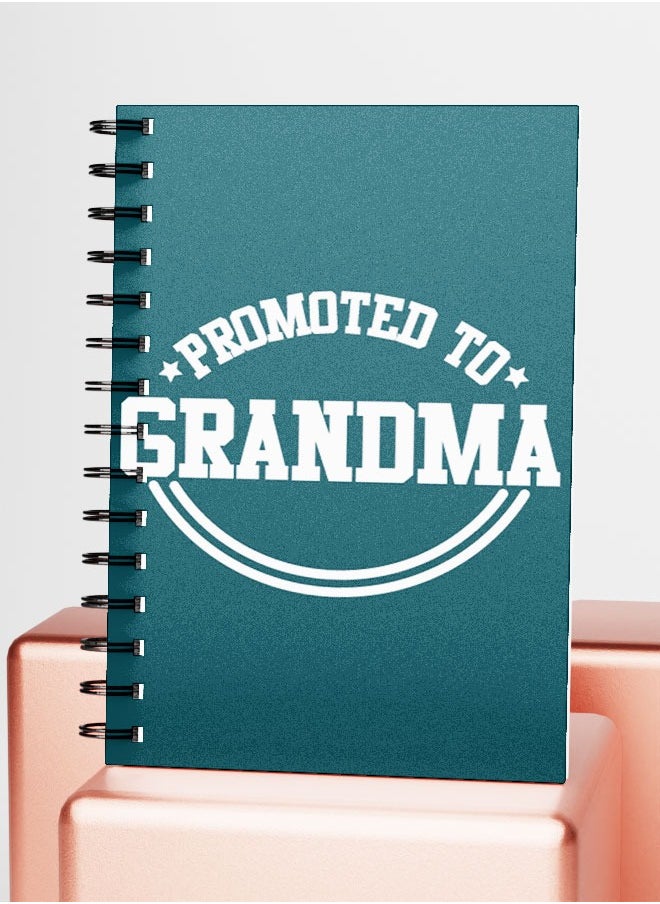 LOUD UNIVERSE - Notebook Spiral A4 Promoted to Grand ma A4 Journal Promoted to Grand Mother New Grand Parents Gift - Image 1