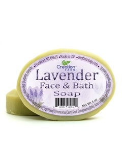 Creation Farm Lavender Lavanda Herbal Soap Hand Crafted Luxury for Face Bath Body or Shower 24 oz Bars Pack