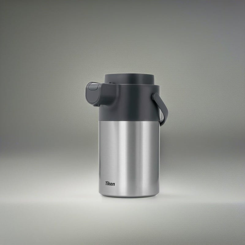 Tiken Tiken Airpot Coffee Dispenser with Pump - 102oz/3L Thermal Coffee Carafes for Hot Beverage - Stainless Steel Insulated Coffee Thermos Carafe, Silver  - Image 5