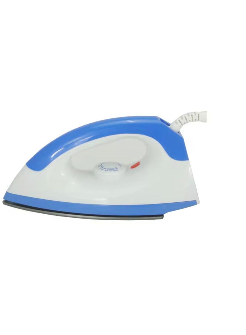 SOVIO Deluxe Dry Iron, Non-Stick Coating Plate, Light Weight, Adjustable Temperature, Dry iron, Pilot Light Indicator, Overheat Protection, 1000W, S-2003A White/BLUE  - Image 1