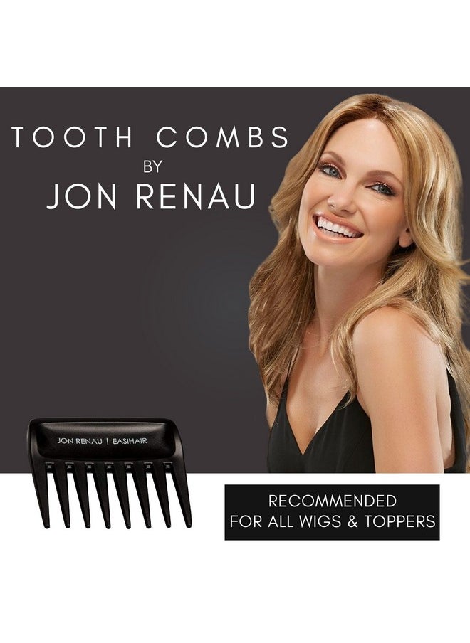 Jon Renau , Set Of 2 Wide Tooth Combs By Jon Renau For Synthetic, Heat Friendly Hd Fiber And Human Hair 