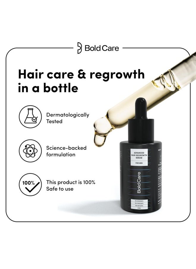 Bold Care Advanced Hair Growth Serum For Men (30 Ml) | 3% Redensyl 3% Procapil 3% Baicapil | Targets Hair Fall | Nourishes Scalp With Natural Alternative  - Image 3