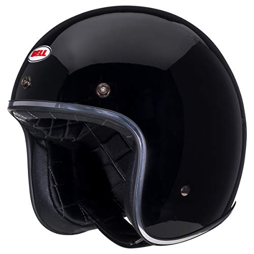 BELL Custom 500 Open-Face Motorcycle Helmet (Gloss Black - Medium) - Image 3