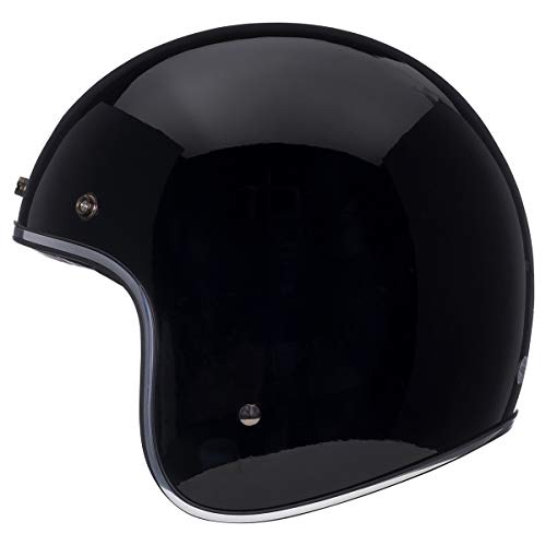 BELL Custom 500 Open-Face Motorcycle Helmet (Gloss Black - Medium) - Image 4