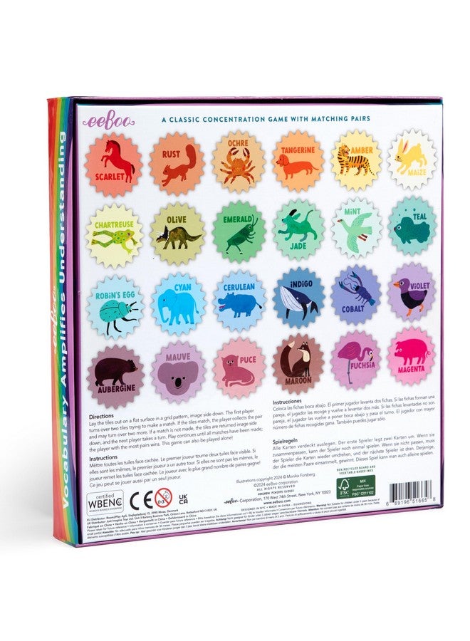 eeboo eBoo Rainbow Memory and Matching Game, 1 EA - Image 2