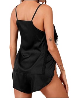 Generic WARD lingerie set as a two pieces with lace edges and two side slits for women  - Image 4