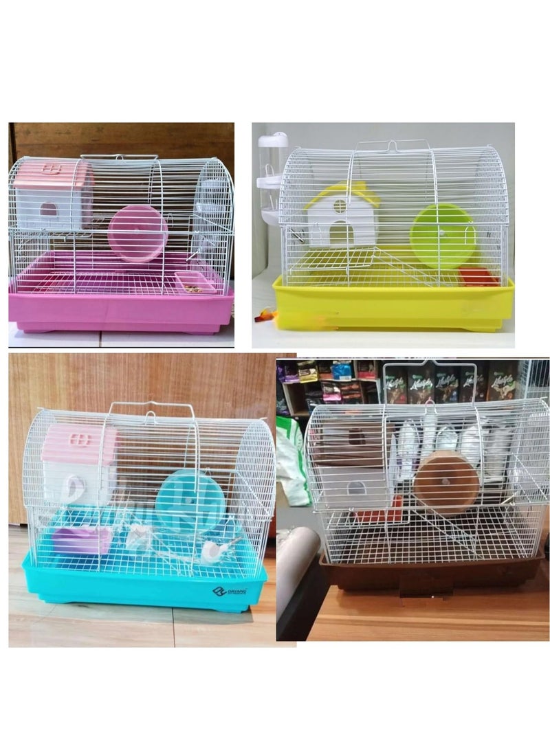 vsell24 Two Stage Small Animal Cages With Toys For Hamster Chinchilla Gerbil And Mouse With Accessories 33X23X26Cm  - Image 2