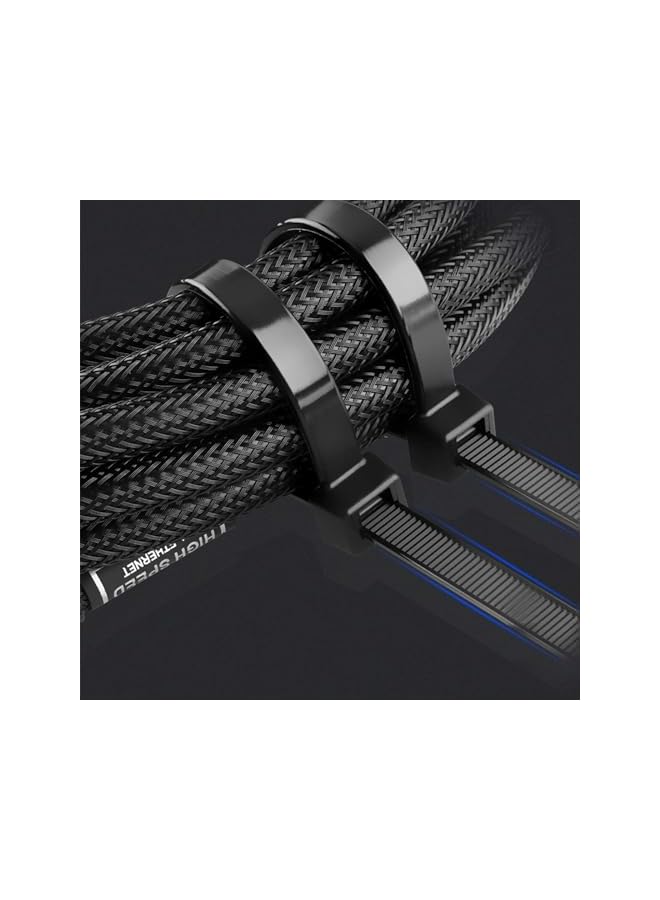 PROMASS promass 100Pcs Heavy Duty Industrial 14Inch Zip Toes,Releasable Black Cable Ties, Nylon Adjustable Tie wrap,Reusable Zip Toes Tie Straps For Garden Plant Secure Vine, Home, Office Use  - Image 5