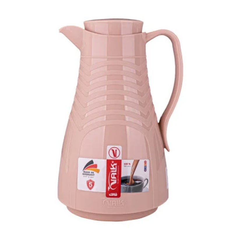 VALK German Thermos 1 Liter Peach Color - Decorative Stainless Steel Coffee & Tea Pot, Premium Serveware for Wedding & Home Decor
