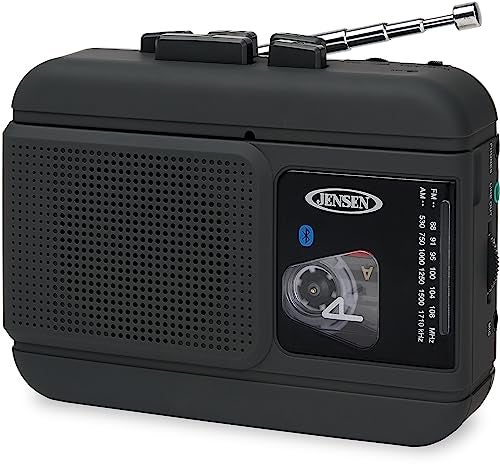 JENSEN MCR-60 MCR-60 Portable Personal Cassette Player/Recorder with AM/FM Radio, Bluetooth, and Earbuds - Image 1