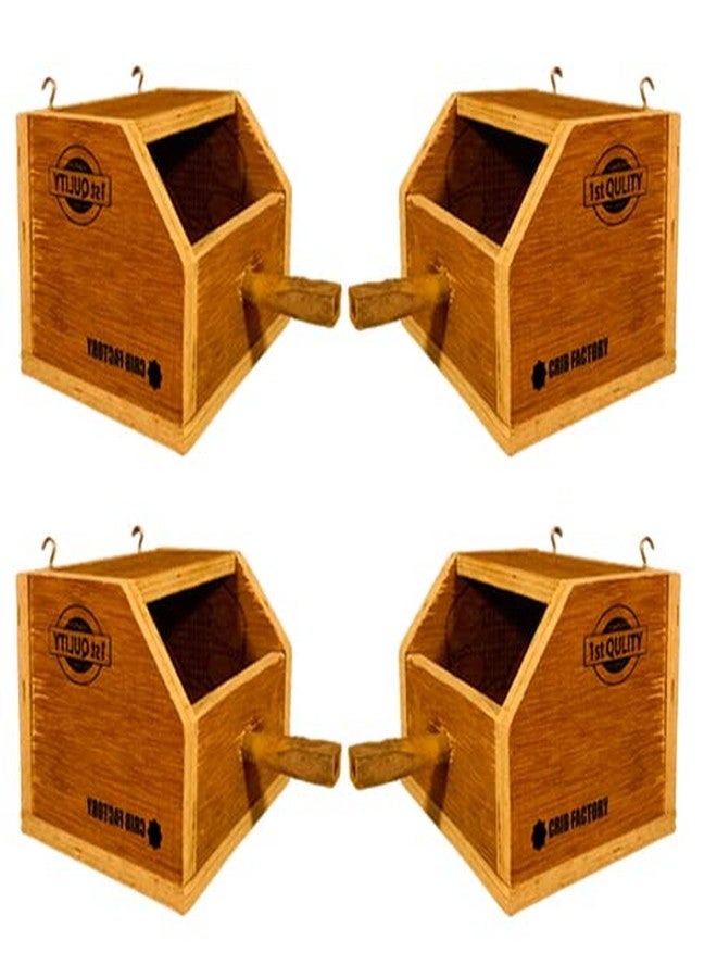 Crib factory 4 Breeding Box for Finches | HIGH QULITY PLYWOOD | for Java, Star Finch, Zebra Finch, Bengalese FINCH - Image 1
