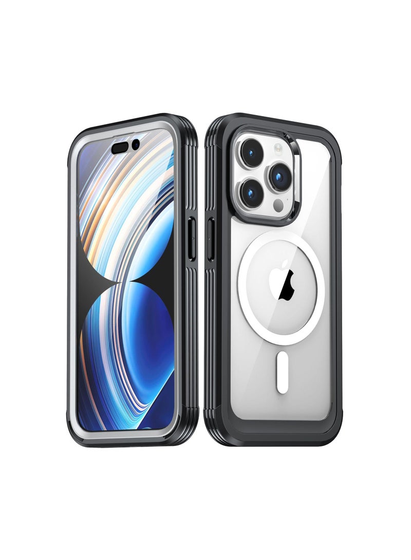 Suitable for Apple 15/15 Plus/15 Pro/15 Pro Max mobile phone case iPhone transparent all-inclusive MagSafe magnetic three-proof outdoor shell - Image 1