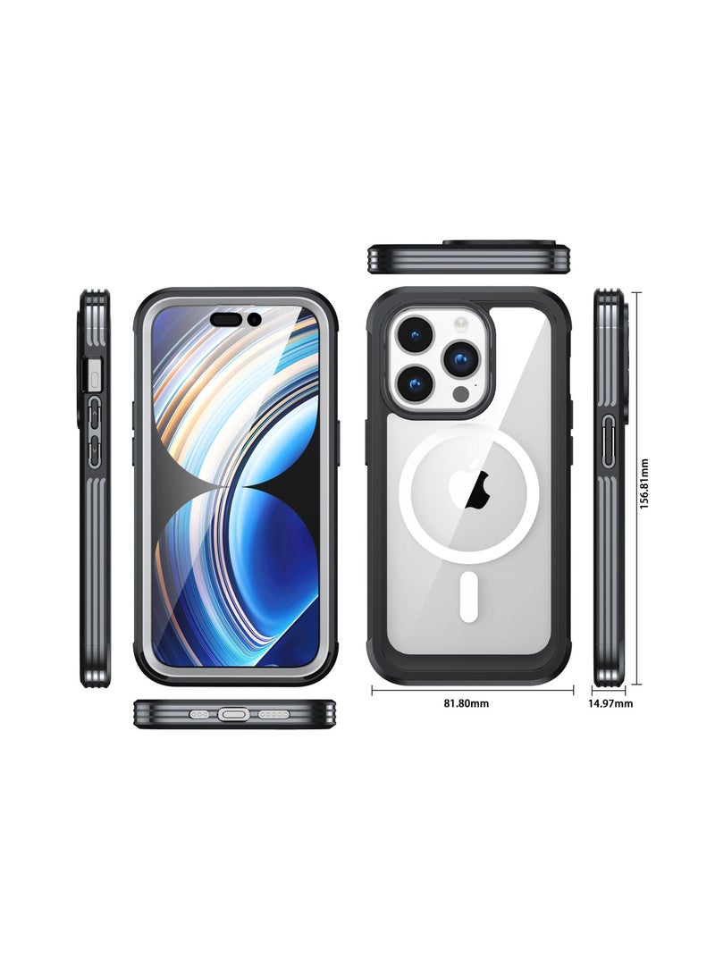Suitable for Apple 15/15 Plus/15 Pro/15 Pro Max mobile phone case iPhone transparent all-inclusive MagSafe magnetic three-proof outdoor shell - Image 5