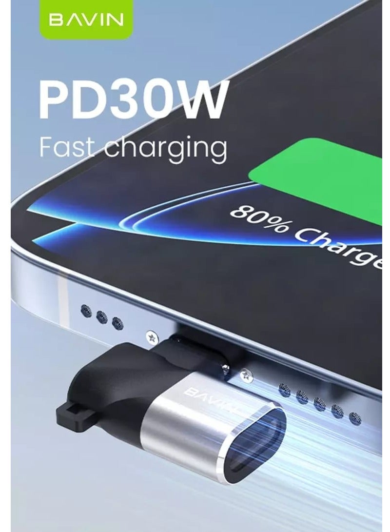 Bavin OTG-84 Fast Charging Portable Mini Multi-System Adapter Compatible with iPhone Supports 480Mbps Transfer - Image 2