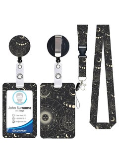 Badge Holder ID Badge Holder with Lanyard and Retractable Badge Reel Clip Card Protector with Badge Reel Retractable Heavy Duty Card Protector for Office ID Driver's License