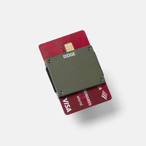 The Ridge Wallet For Men - LITE - The Minimalist Wallet, Smaller - Holds up to 8 Cards, RFID Protection, Sleek, Compact and Lightweight Card Holder - Matte Olive - Image 4