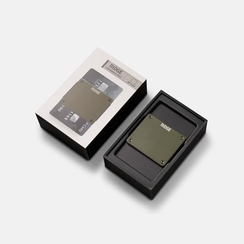 The Ridge Wallet For Men - LITE - The Minimalist Wallet, Smaller - Holds up to 8 Cards, RFID Protection, Sleek, Compact and Lightweight Card Holder - Matte Olive - Image 5