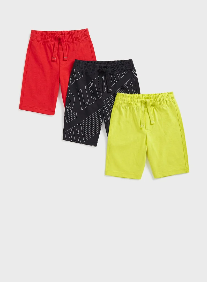 mothercare Kids 3 Pack Assorted Shorts