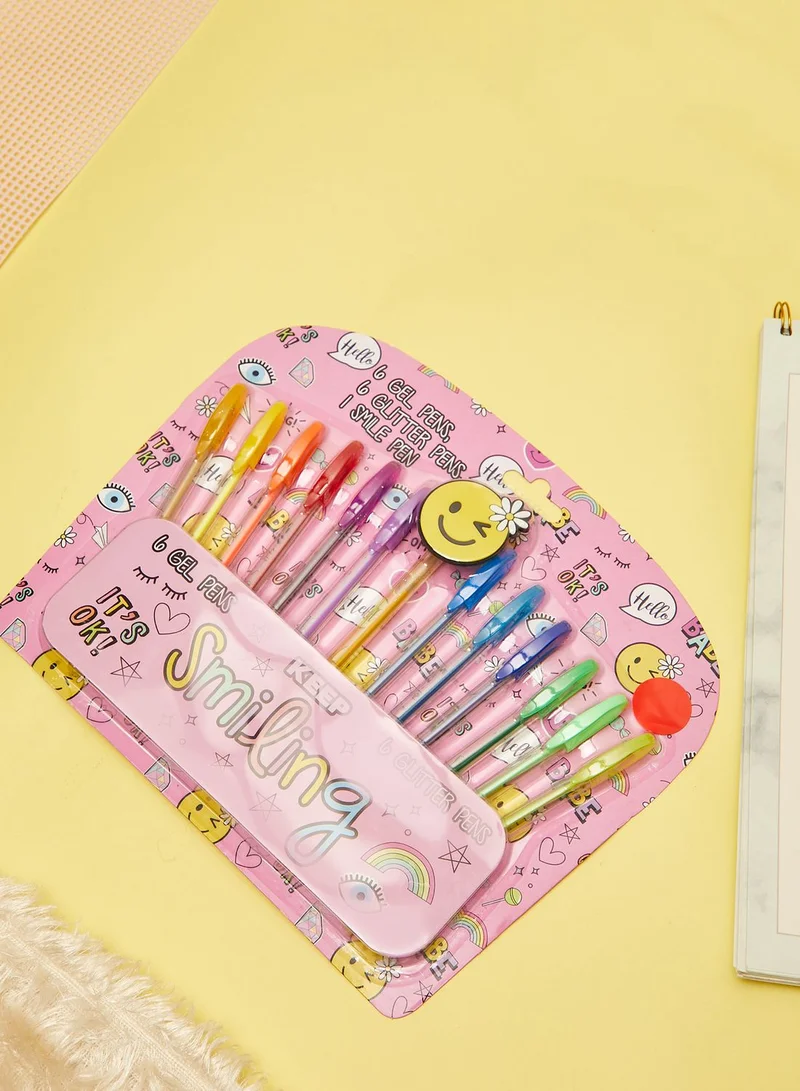 Tri-Coastal Set Of 13 Gel Pens
