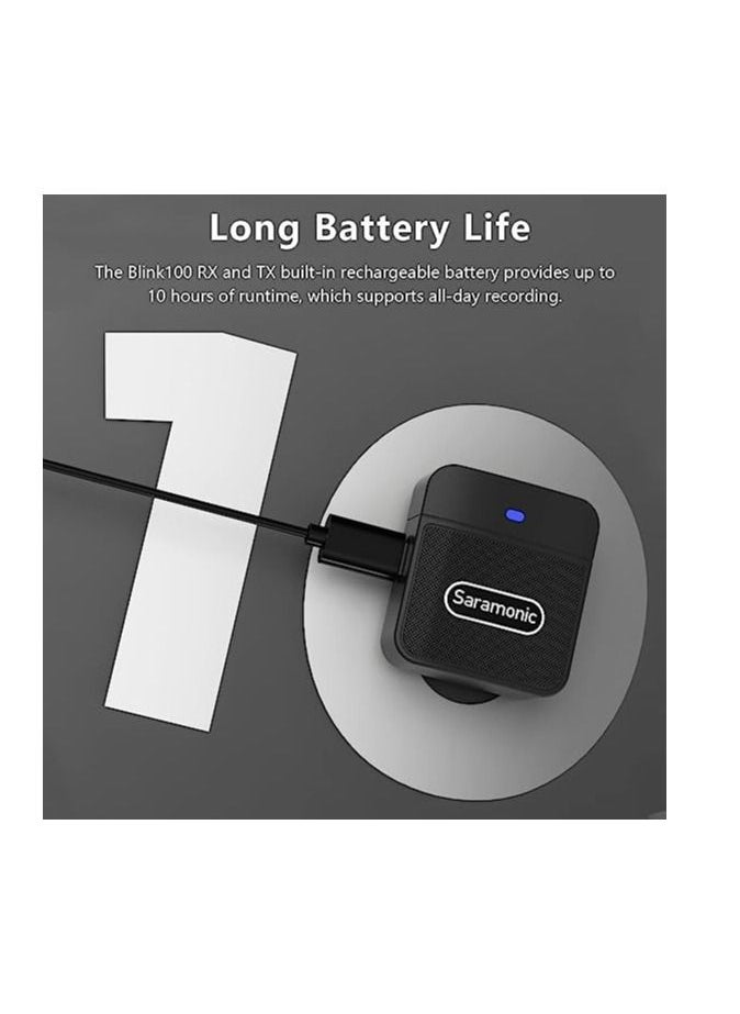 Saramonic - Saramonic Blink100 B4 Wireless Lavalier Microphones for iPhone iPad 2.4GHz Plug & Play Lapel Clip-on Mic With Noise Reduction for Video Recording Live Streaming Vlog YouTube - Image 1