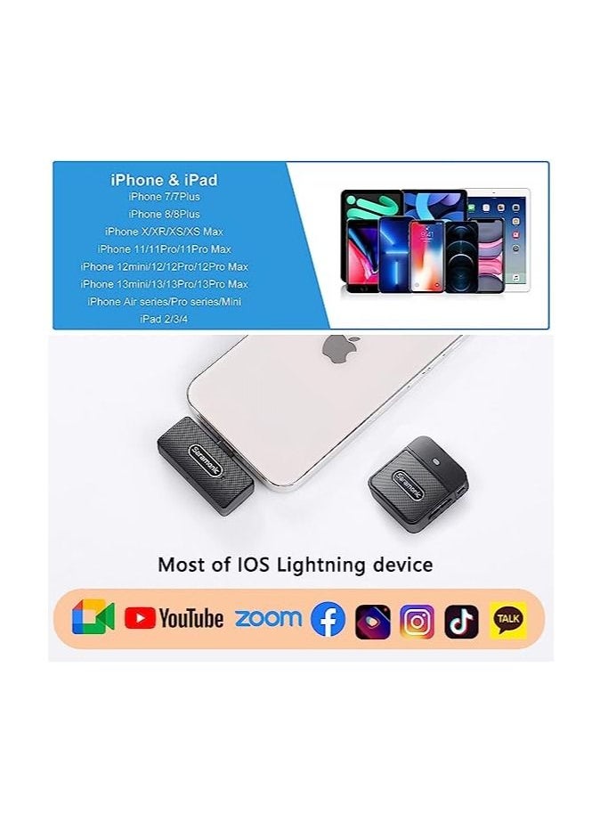 Saramonic - Saramonic Blink100 B4 Wireless Lavalier Microphones for iPhone iPad 2.4GHz Plug & Play Lapel Clip-on Mic With Noise Reduction for Video Recording Live Streaming Vlog YouTube - Image 1