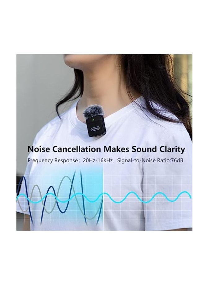 Saramonic - Saramonic Blink100 B4 Wireless Lavalier Microphones for iPhone iPad 2.4GHz Plug & Play Lapel Clip-on Mic With Noise Reduction for Video Recording Live Streaming Vlog YouTube - Image 1