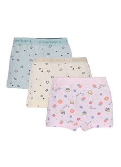 Funny Bunny Pack of 3 Cotton Hot Short Panties Underwear for Girls  - Image 1