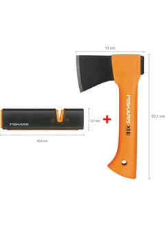 Fiskars Chopping Axe Xxs-X5 + Axe and Knife Sharpener 